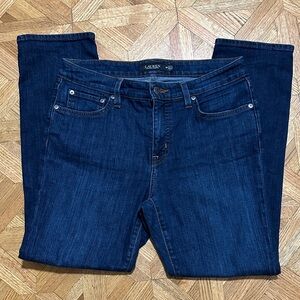 Lauren Ralph Lauren Women's Dark Wash Blue Straight Leg Jeans